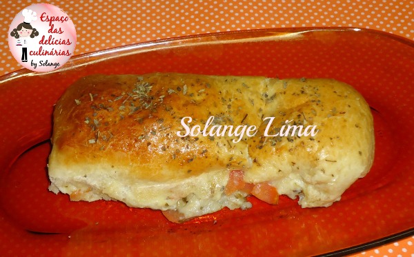 Pão recheado com queijo e tomate - Espaço das delícias culinárias