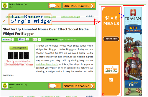 How To Add Two Banner In Single Sidebar Widget Of Blogger - Your Post ...