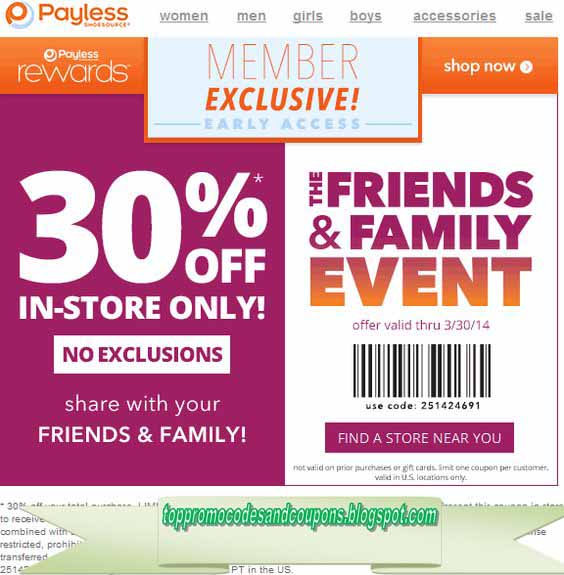 Free Promo Codes and Coupons 2023 Payless Shoes Coupons