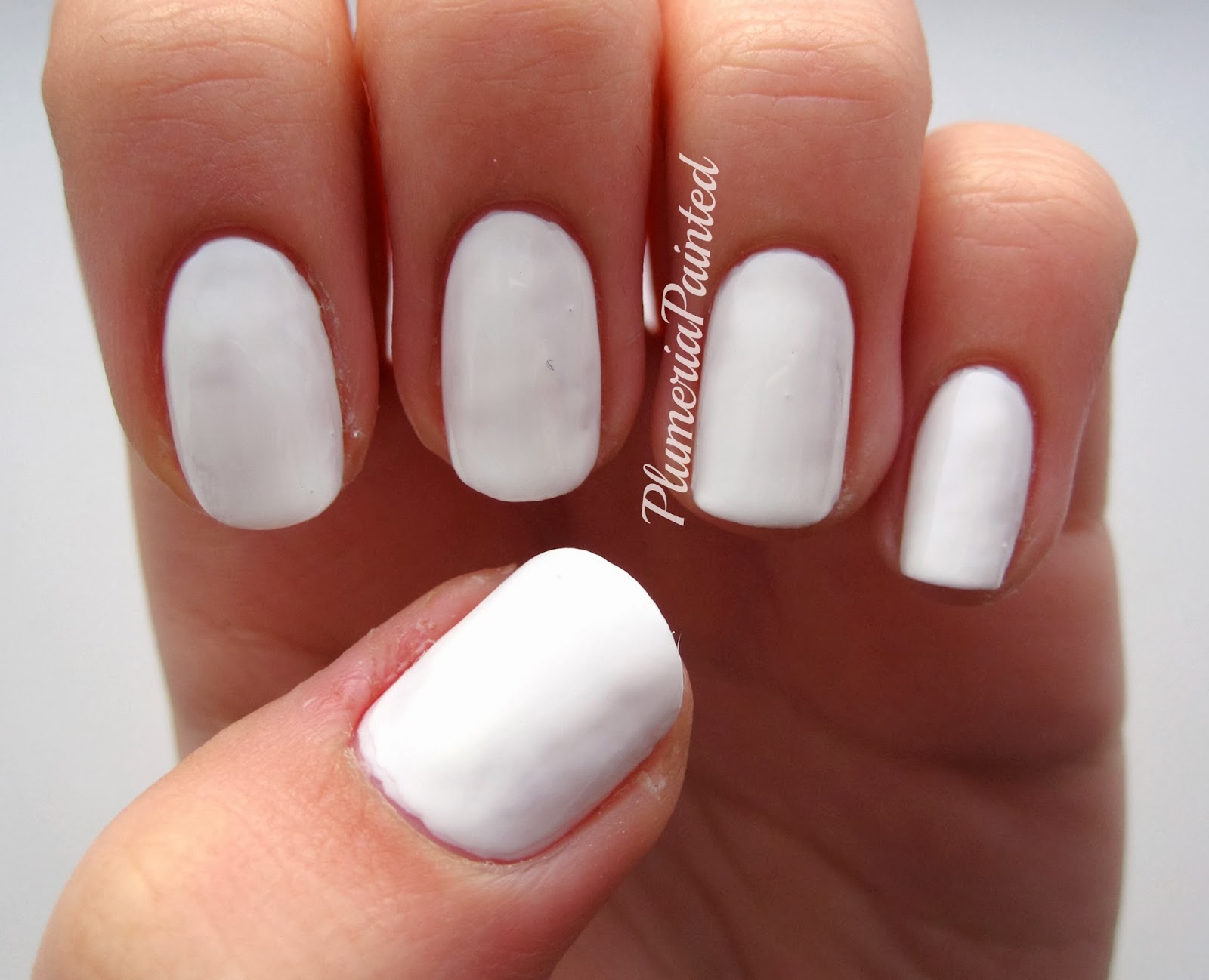 PlumeriaPainted: White Nails: Barry M - Matt White