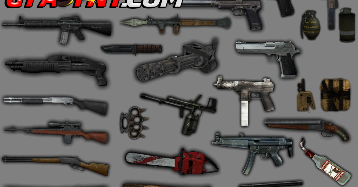 GTA San Andreas Pack de Armas 2016 HD Mod 