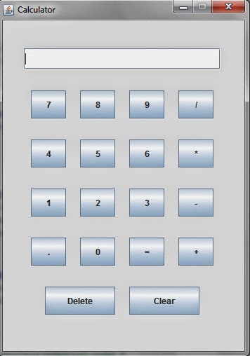 Program to Create Calculator Using Java Swing