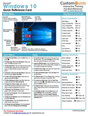Windows 10 shortcut table