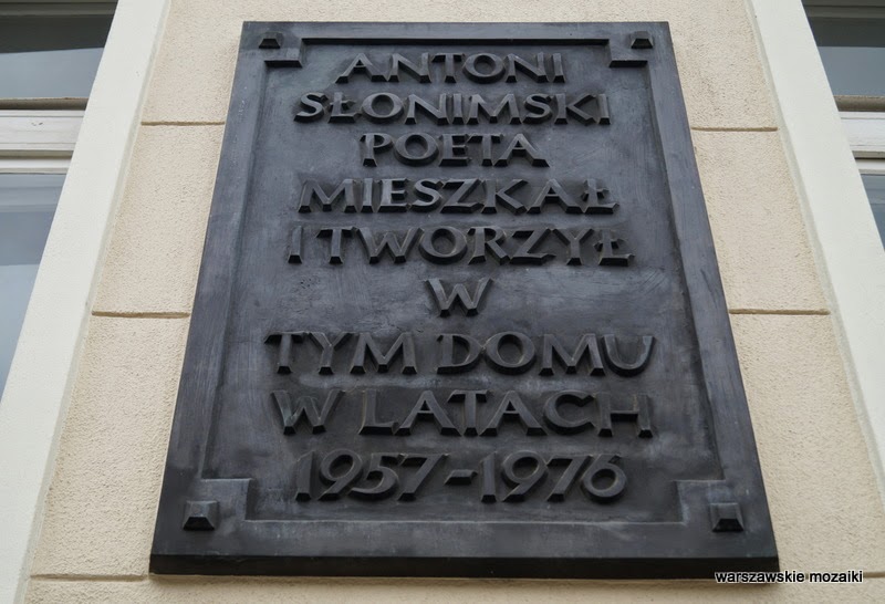 Warszawa Śródmieście ulica willa pałacyk kamienica ambasada Antoni Słonimski