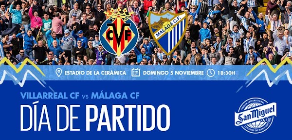 Alineaciones oficiales del Villarreal - Málaga