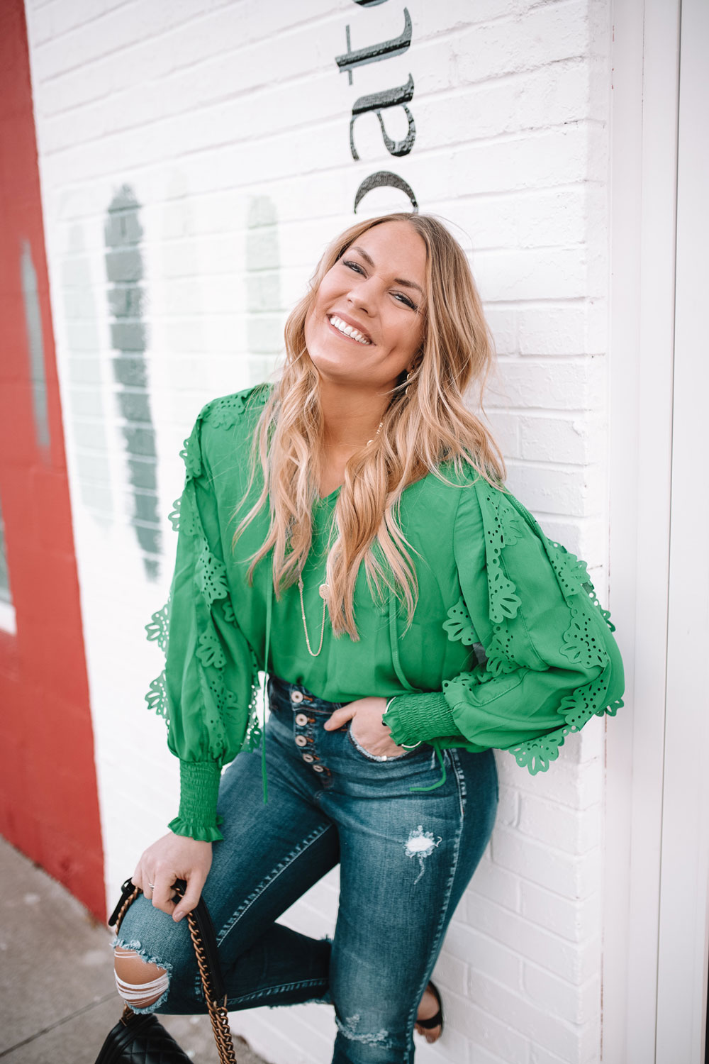 Oklahoma blogger Amanda Martin styles green and gold for Saint Patricks Day