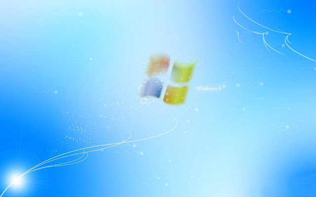 Lichtblauwe Windows 8 achtergrond