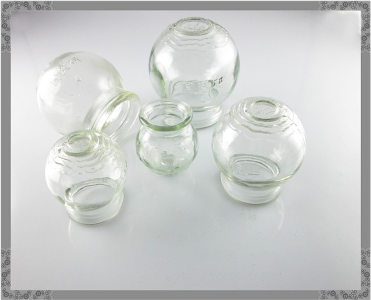 RIGHTBEST MEDIC Chinese Cupping Therapy GuoYiYan Extra Strong Glass Cupping Jar 5 cups