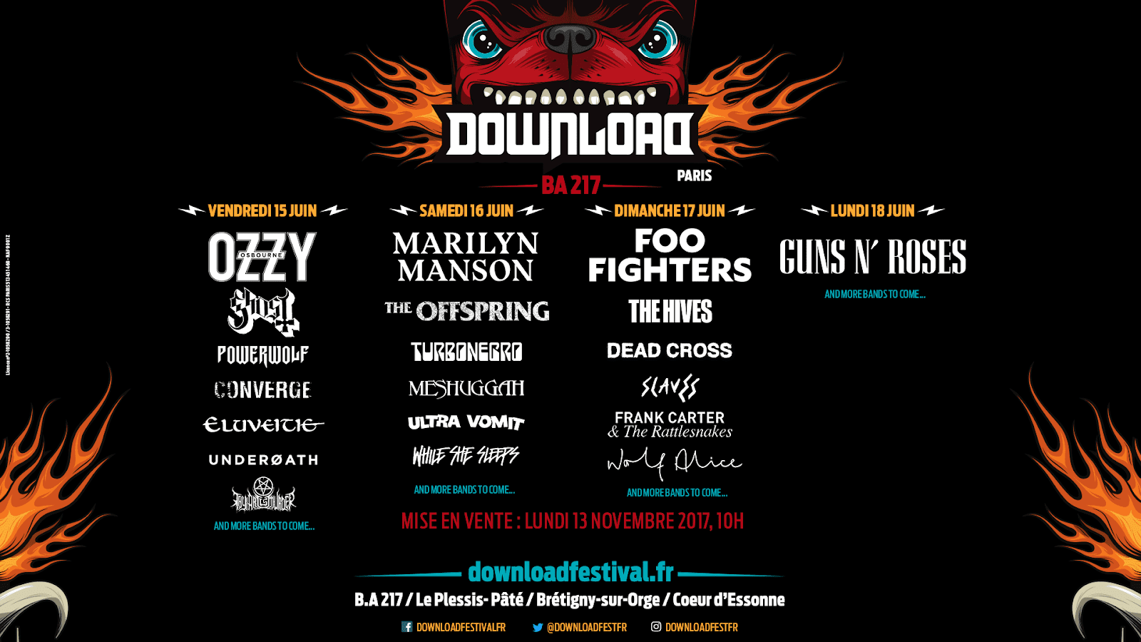 DOWNLOAD FESTIVAL à Brétigny Sur Orge Plus que 3 semaines une