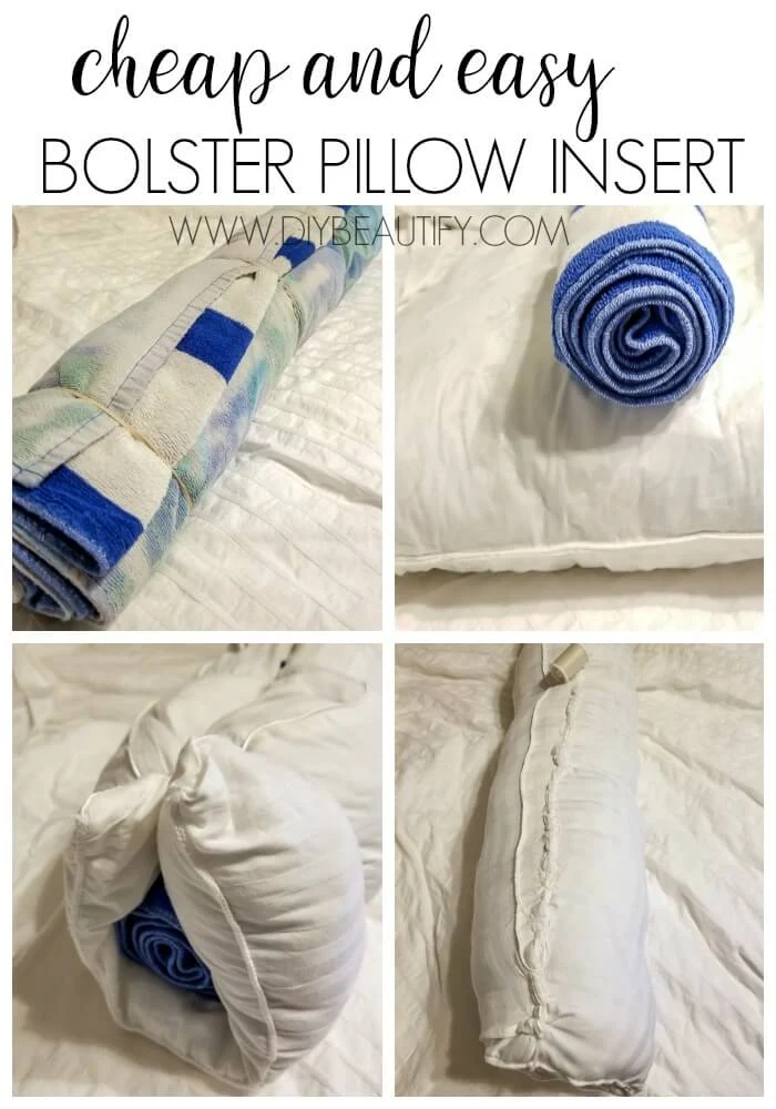 Steps to make a bolster pillow insert