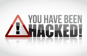 A you have been hacked warning sign
