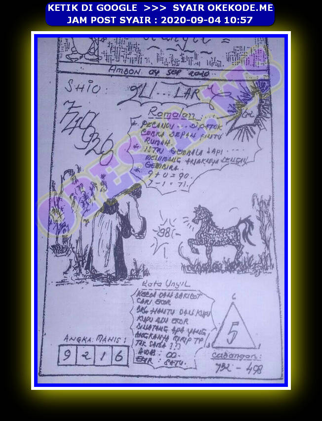 Syair Togel Unyil Ambon