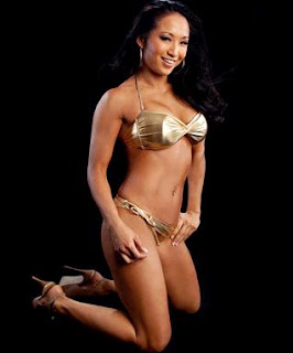 get up cards: Gail kim sexy golden bikini