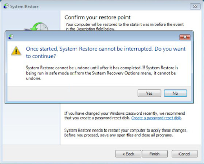 Cara Menggunakan System Restore Point Windows 7