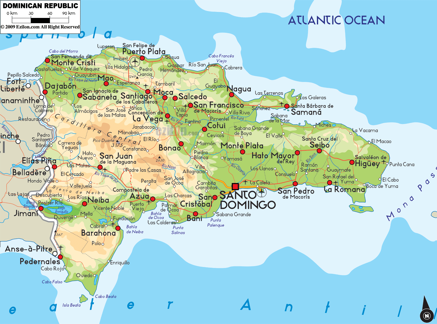 Map Of Dominican Republic Destination Punta Cana
