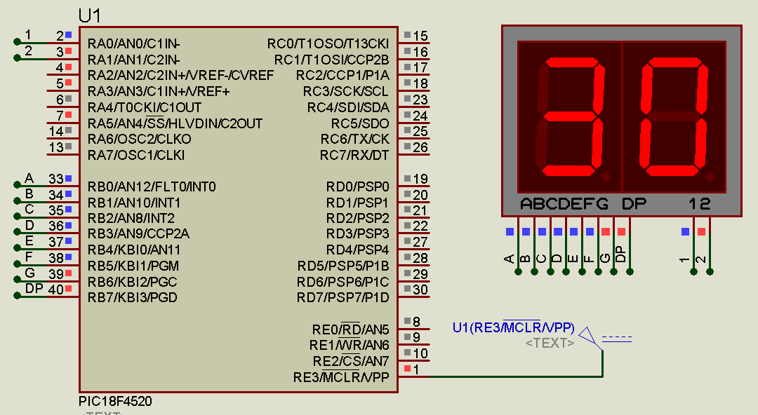Code Bloges: Interfacing 7-Segment to PIC Microcontroller (PIC18F4520)