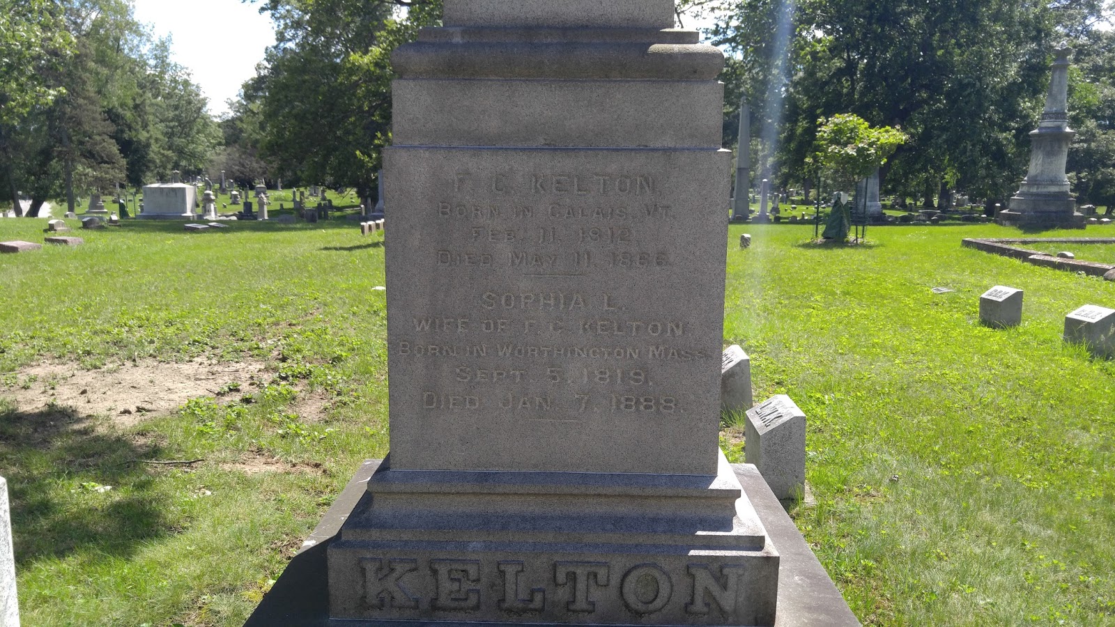 Travels of a Hobgoblin Taphophile Kelton Family Lot Green Lawn Cemetery