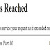 Penyebab Resource Limit Is Reached pada website