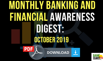 Monthly Banking and Financial Awareness Digest: October 2019