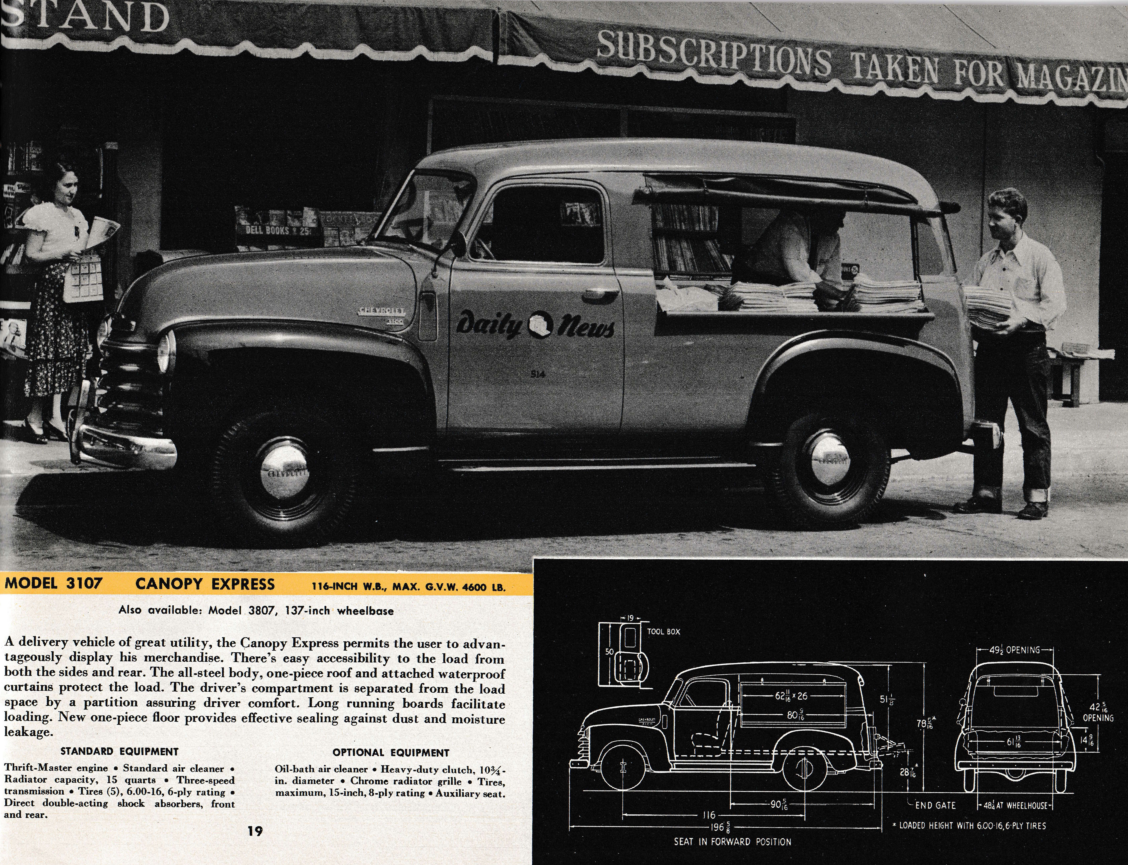 Nostalgia On Wheels 1950 Chevrolet Trucks Brochure Light Duty