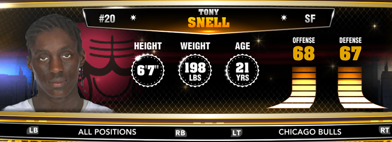 NBA 2K20  2KDB Silver Tony Snell (73) Complete Stats