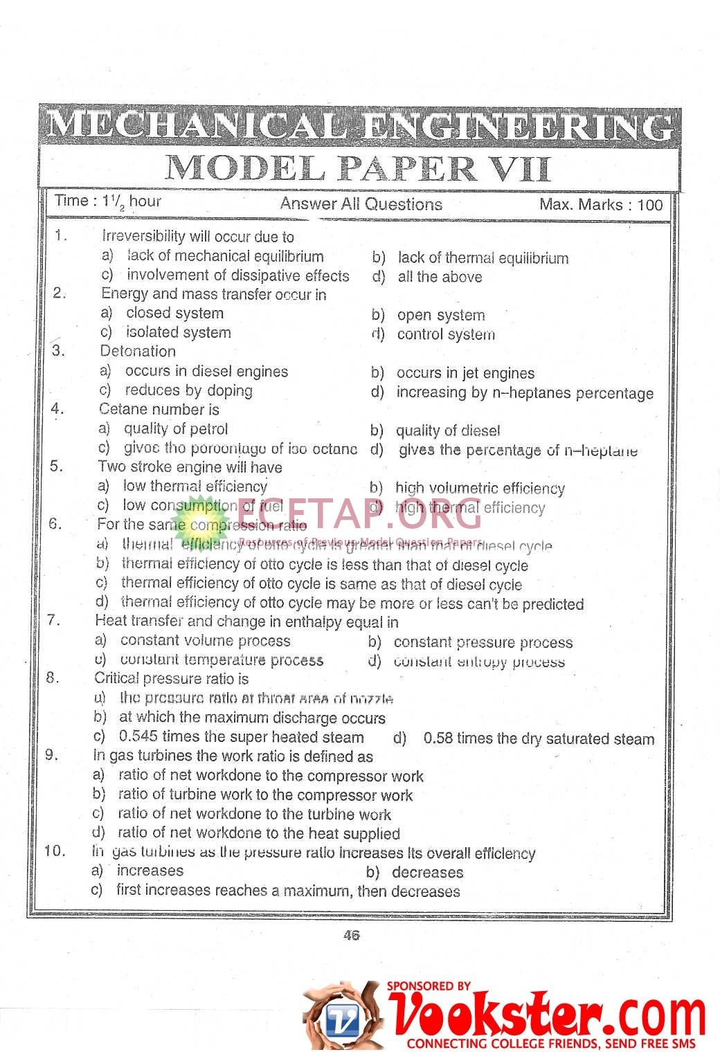 Engineering Model Paper ECETAP - 2016, Previous, Model Papers, Question Papers EEE,ECE,SCE ...