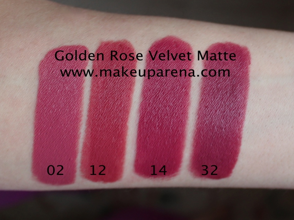 Golden Rose Velvet Matte ruževi nove nijanse 31, 32 i 33