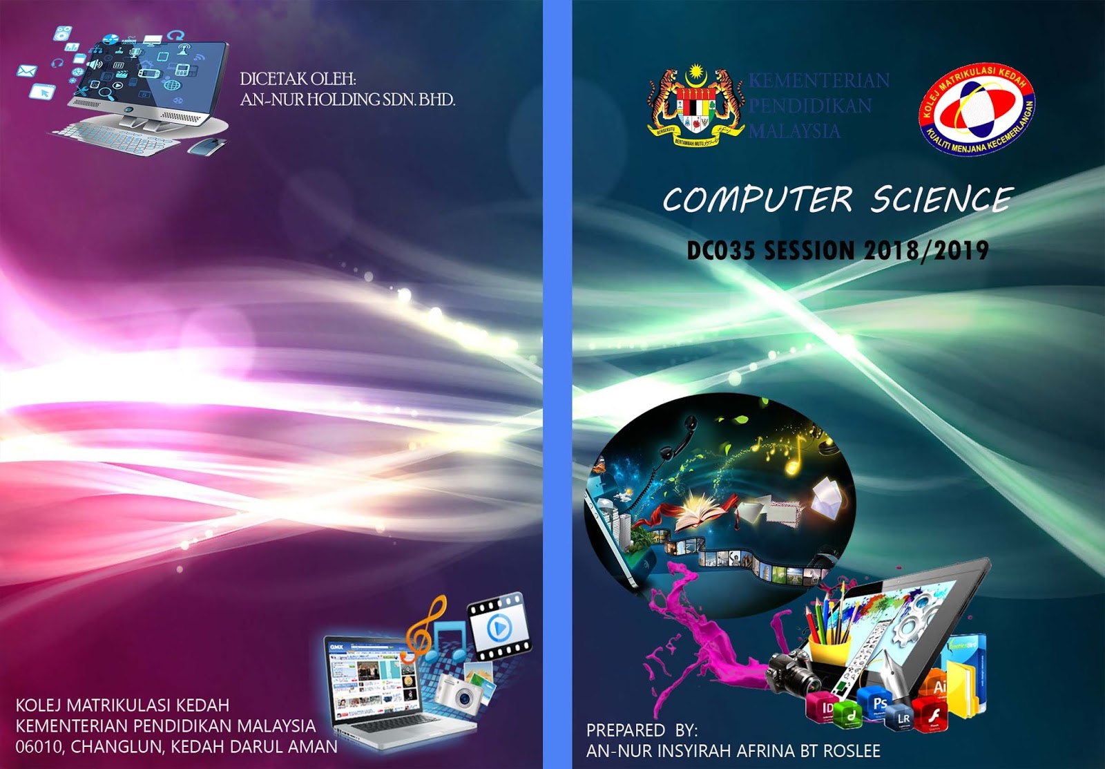 SERI ANNUR MY SCIENCE COMPUTER COVER BOOK