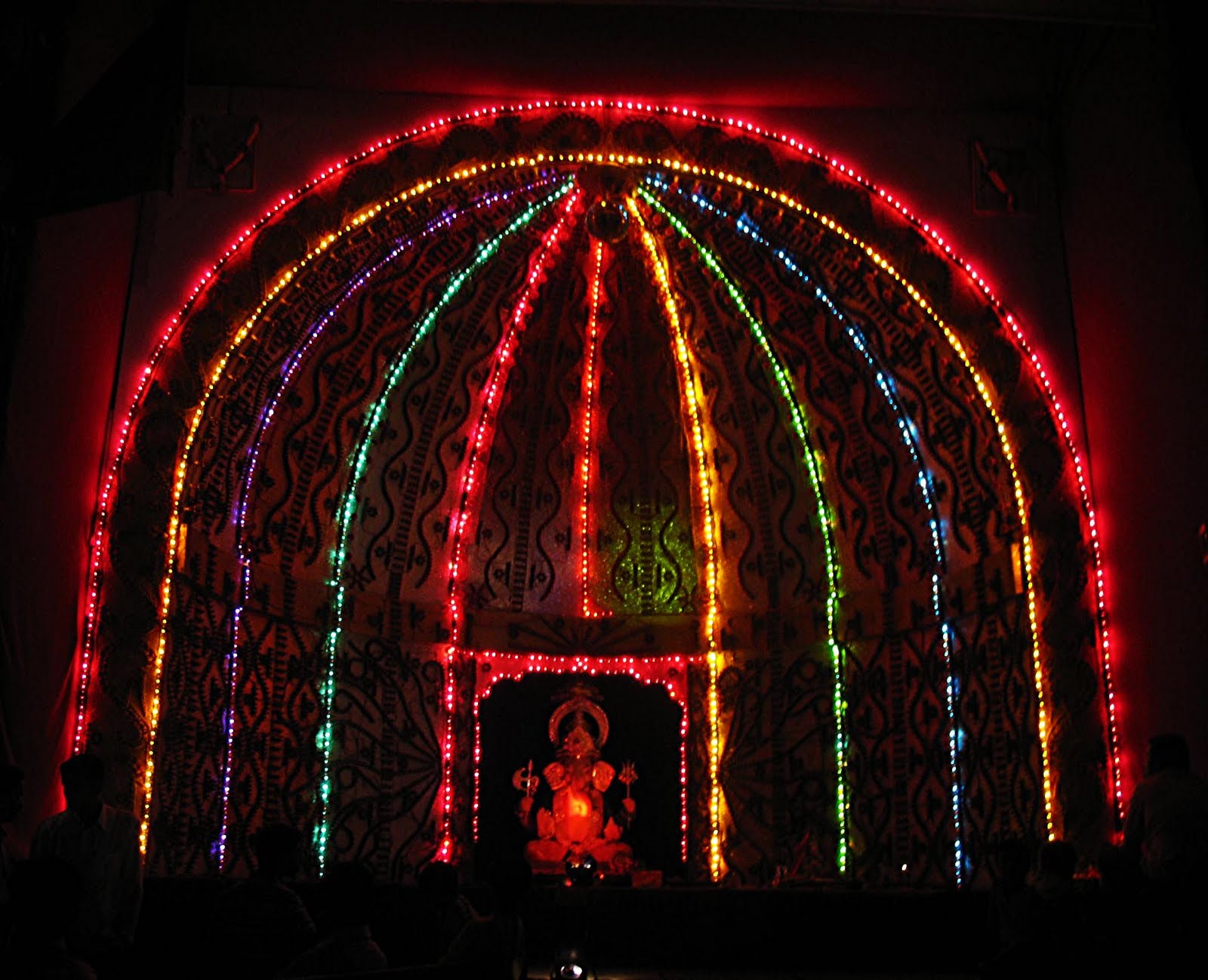 Lighting Decoration For Ganpati At Home Lighting Ideas