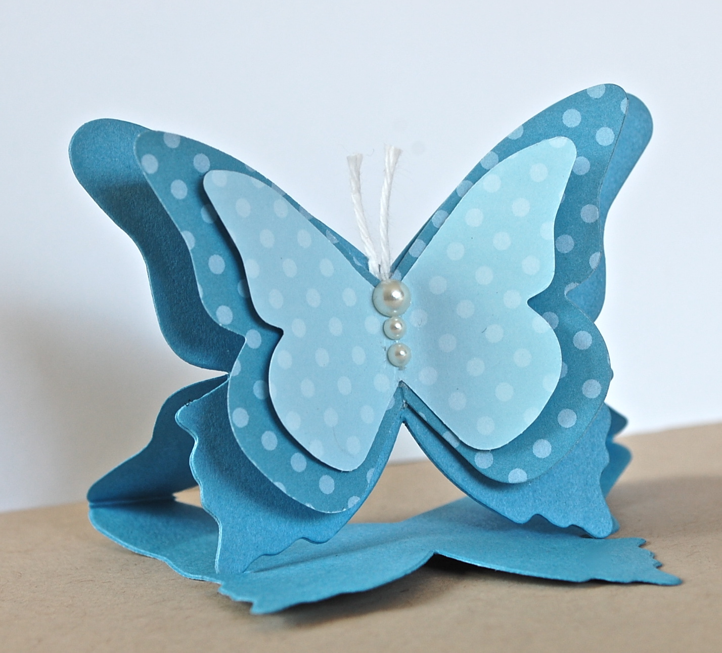 Crafting inspiration from Vicky at Crafting Clare's Paper Moments No stamping butterfly shaped card