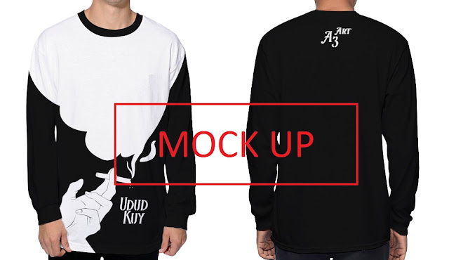 Download Download Mockup Kaos Lengan Panjang (Depan Belakang) File ...