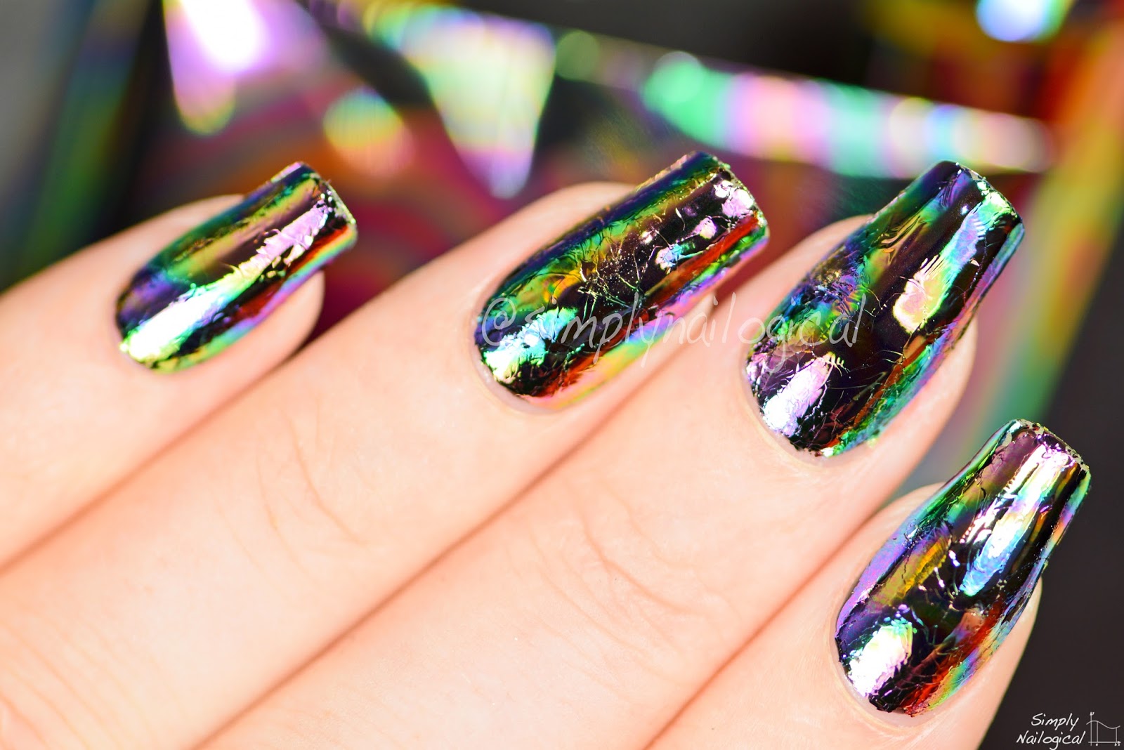 Simply Nailogical Oil spill / oil slick nails