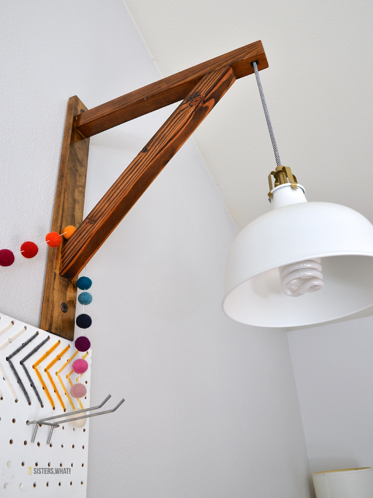Diy Light Sconce Corbel Style Ikea Ranarp Sisters What Diy Light Sconce Corbel Style Ikea, Hanging Lamp With Plug Ikea