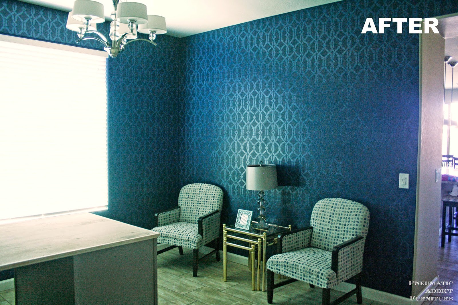 Tone On Tone Wall Stencil Pneumatic Addict