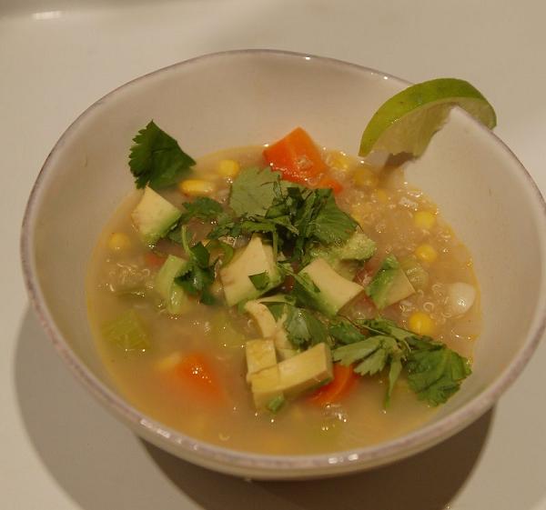 Sensibly Gourmet Quinoa Soup an updated Peruvian specialty