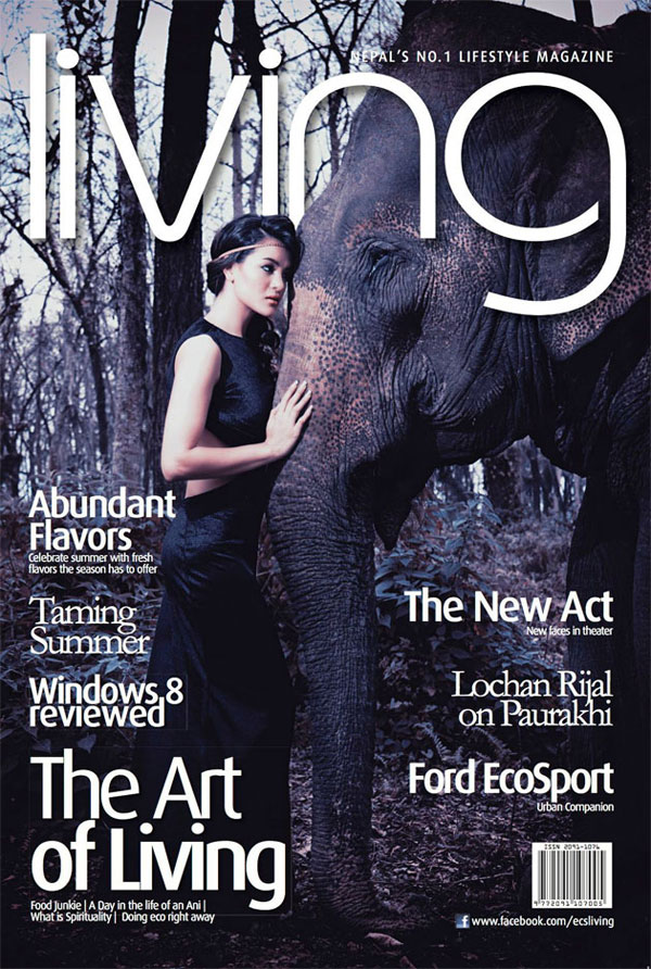 Shristi Shrestha Cover Of Ecs Living Magazine June 2013