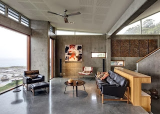 Salas decoradas con paredes de concreto - Decoración de salas con estilo