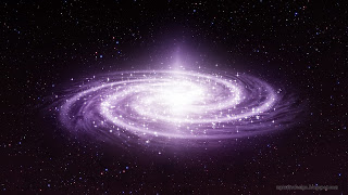 Perspective View Purple Milky Way Spiral Shape Of Galaxy The Space Of The Universe