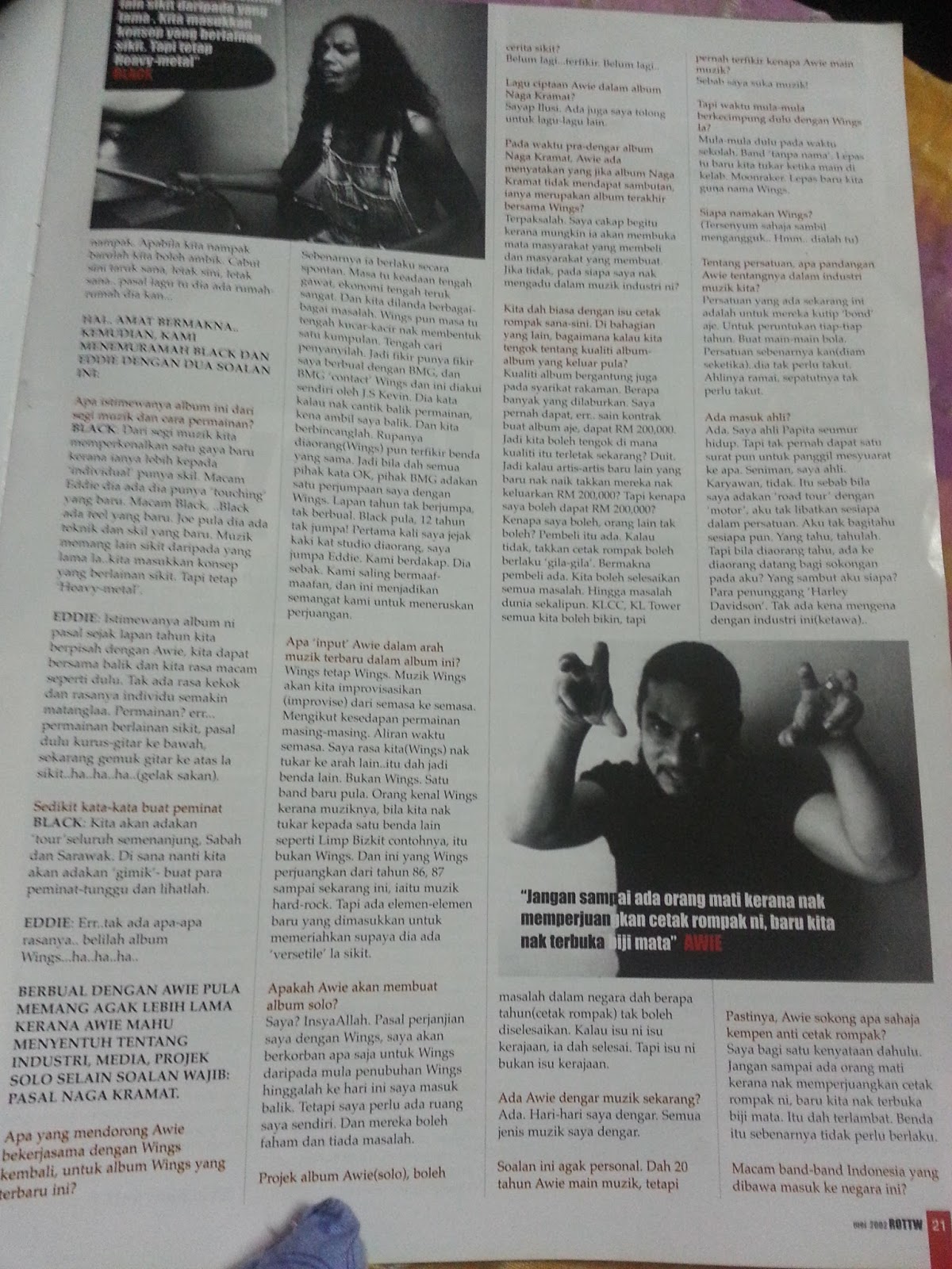 Hikayat Nemut Nemut Naga Terjaga, Keramat Wings di mana?