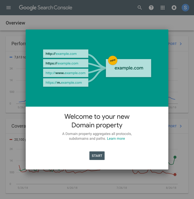 Google Webmaster adds domain-wide data in Search Console