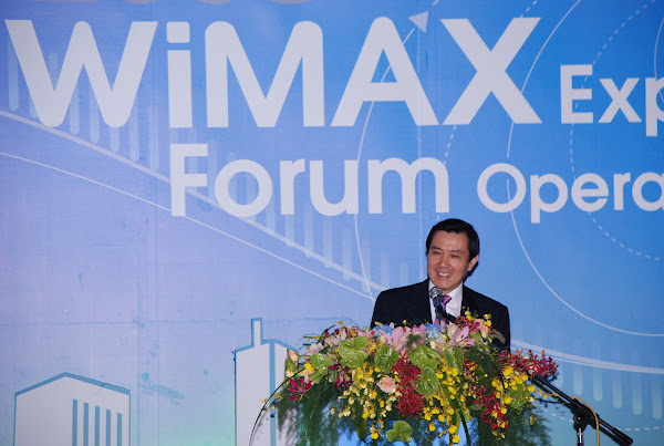 圖說：馬英九 2010 年在彼時已經注定失敗的 Wimax Expo Forum 發表演說，台北市電腦公會提供