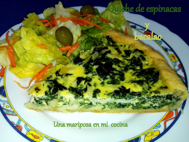 Quiche De Bacalao Y Espinacas