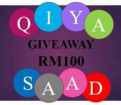 Giveaway Cash RM100 by Qiya Saad for November 2017