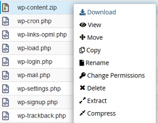 Cara Backup folder wp-content