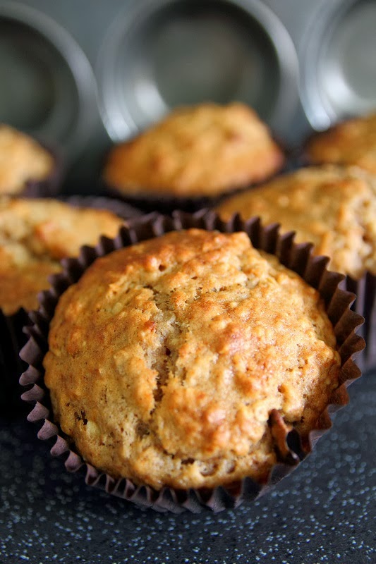 Low Fat Applesauce and Oat Muffins