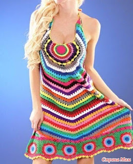 Tina's handicraft : rainbow crochet dress