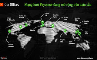 Payoneer đang mở rộng mạng lưới trên toàn cầu Payoneer đang mở rộng mạng lưới trên toàn cầu