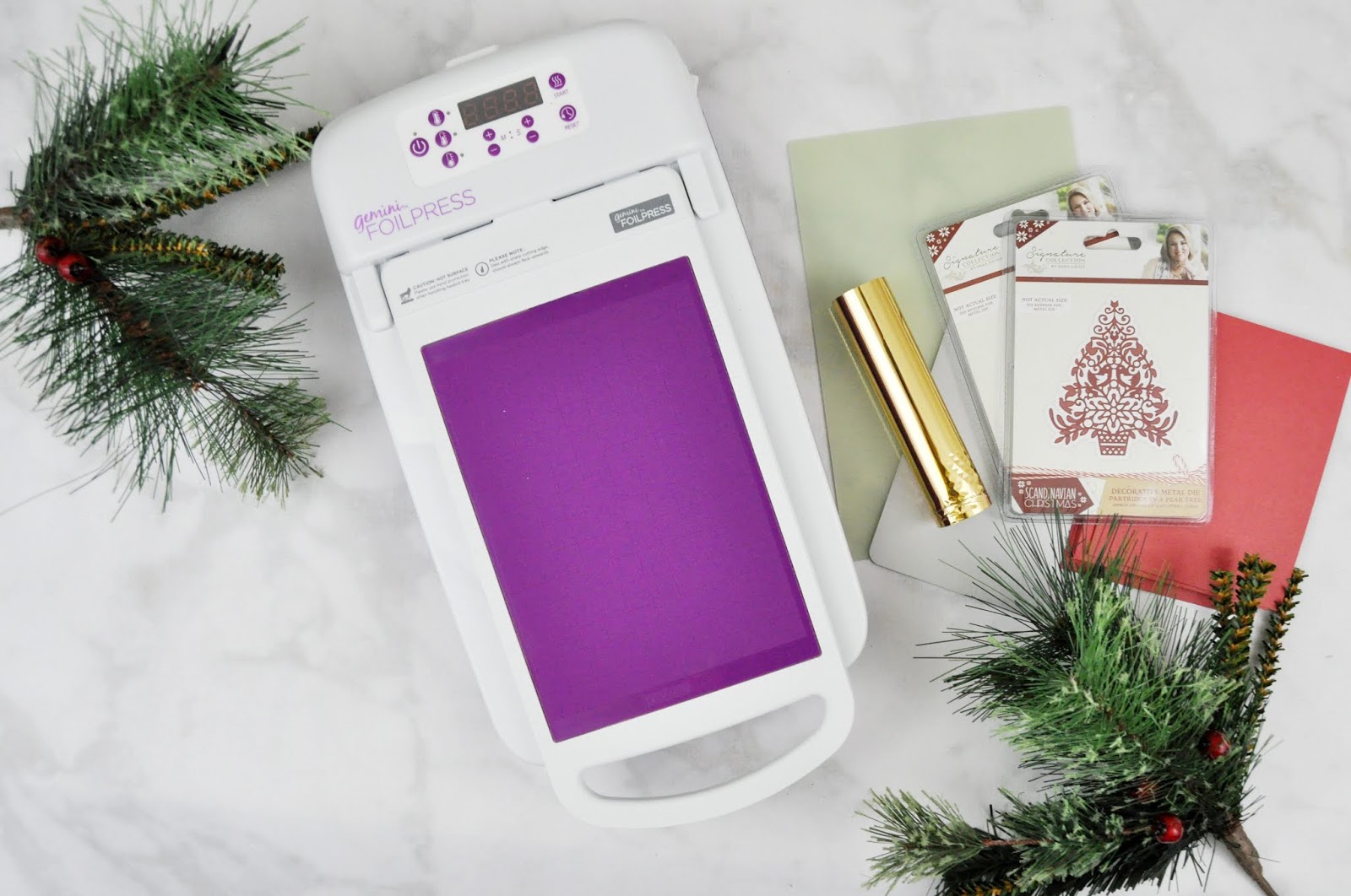 Gemini Foil Press Christmas Card Tutorial Jen Gallacher