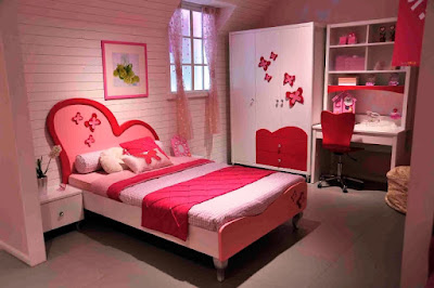 Desain kamar tidur remaja perempuan