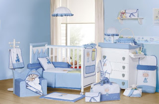 kamar tidur bayi laki laki warna biru muda